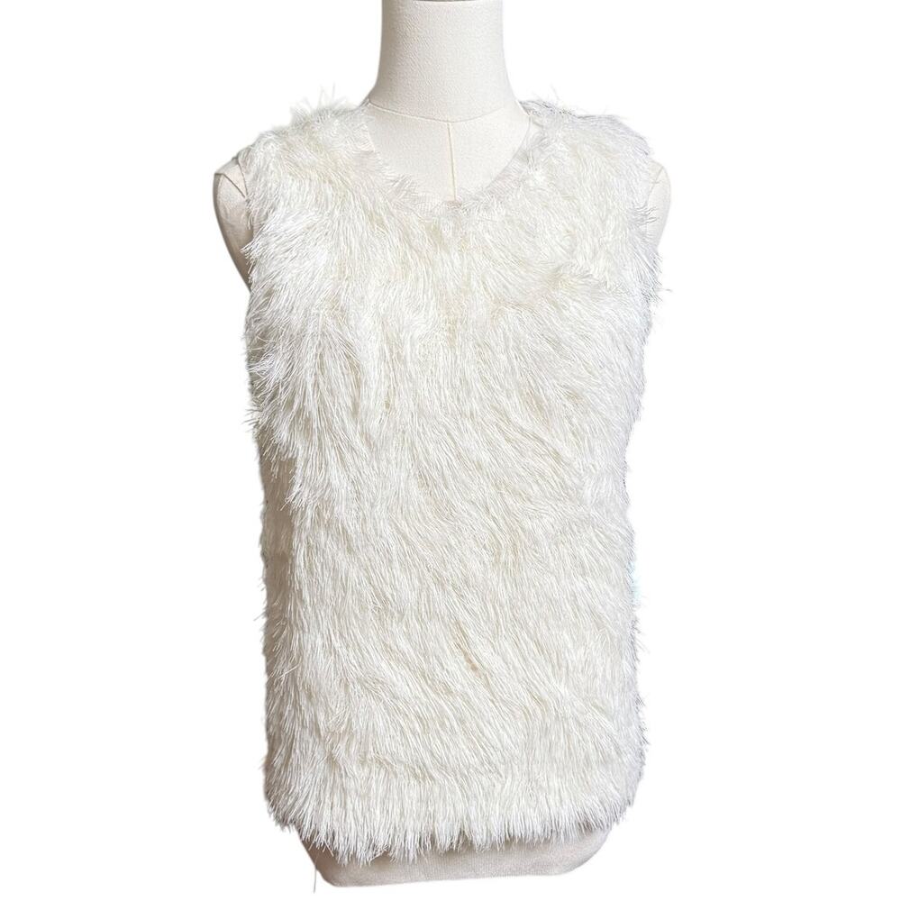 J.Wanderson Faux Fur Vest Made in England Size 8 Sleeveless